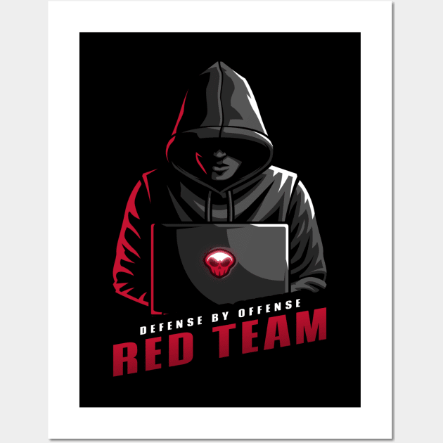 Red Team | Hacker Design Wall Art by leo-jess